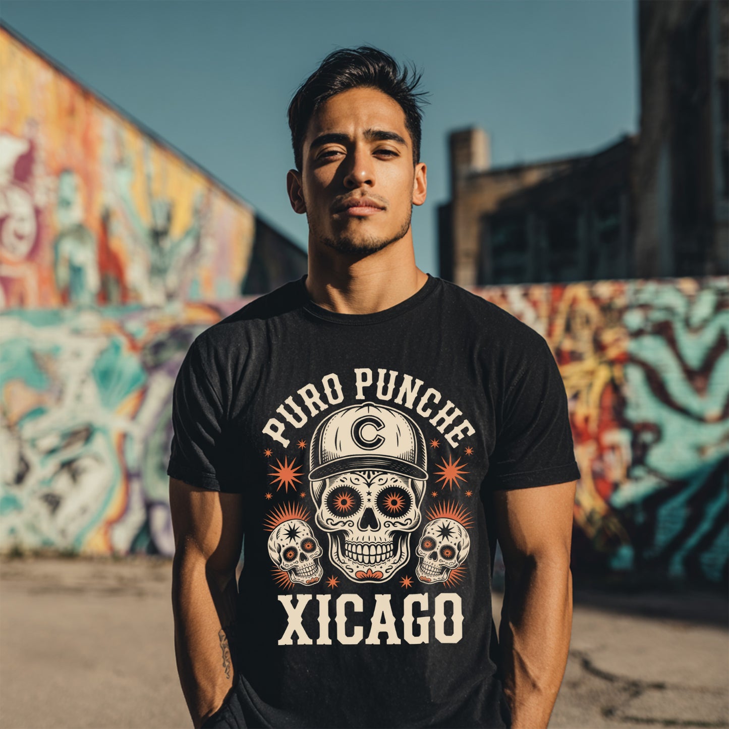 Puro Punche Xicago Skull T-Shirt