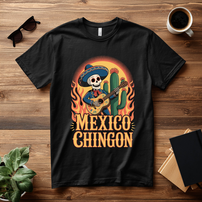 Mexico Chingón – Mariachi Skeleton T-Shirt